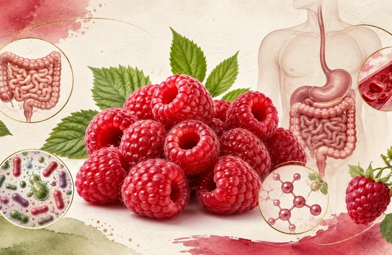 Raspberries and health: what research says about fiber, gut microbiota and metabolic benefits-image