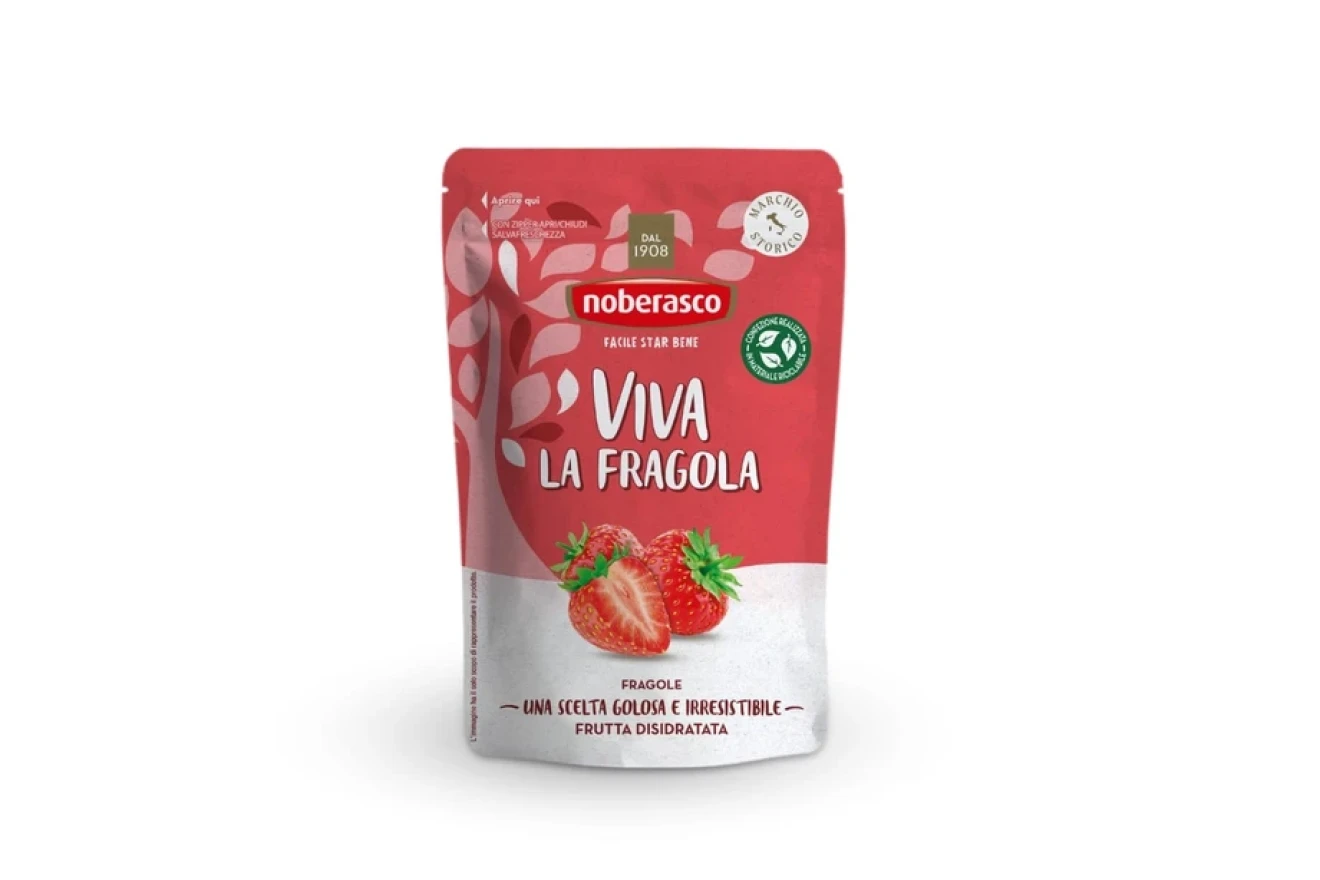 Noberasco lancia Viva la Fragola, lo snack di fragole disidratate-image