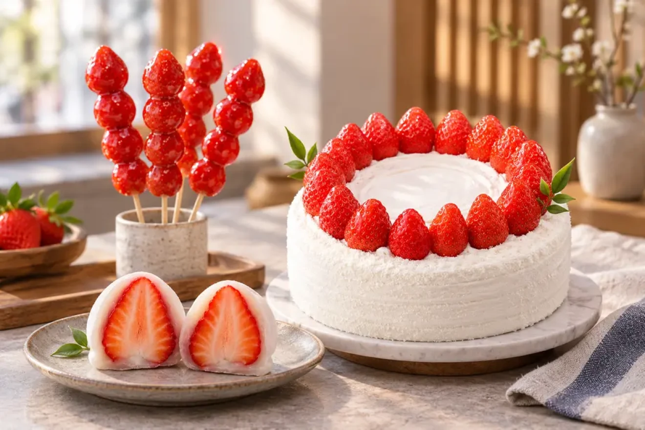 Strawberries all year round: in Korea, desserts and vertical farms are extending the season-image