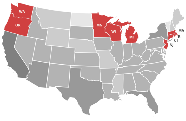 US cranberry-producing states. Photos of US Cranberries.