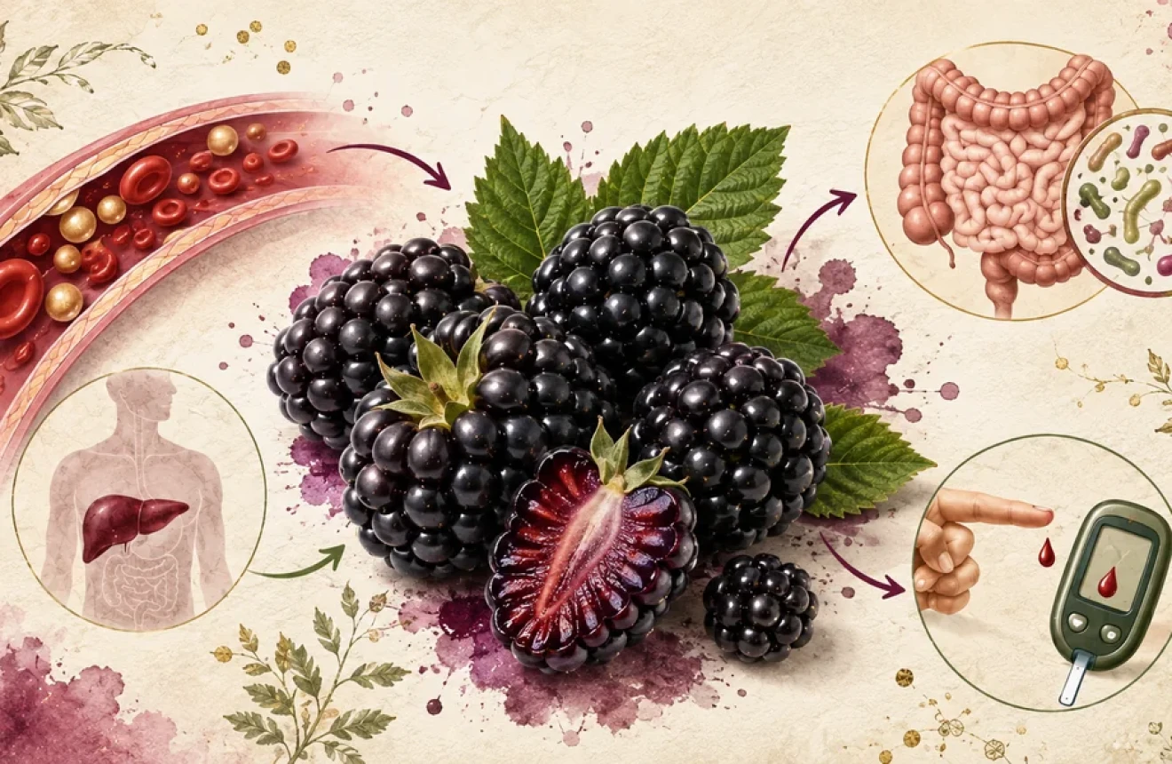 Blackberries and health: human study on cholesterol, triglycerides and blood glucose-image