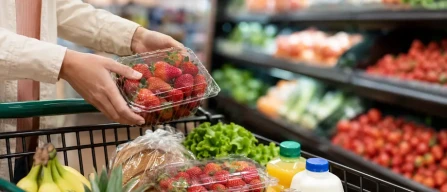 Fresh strawberries double the value of the shopping basket-image