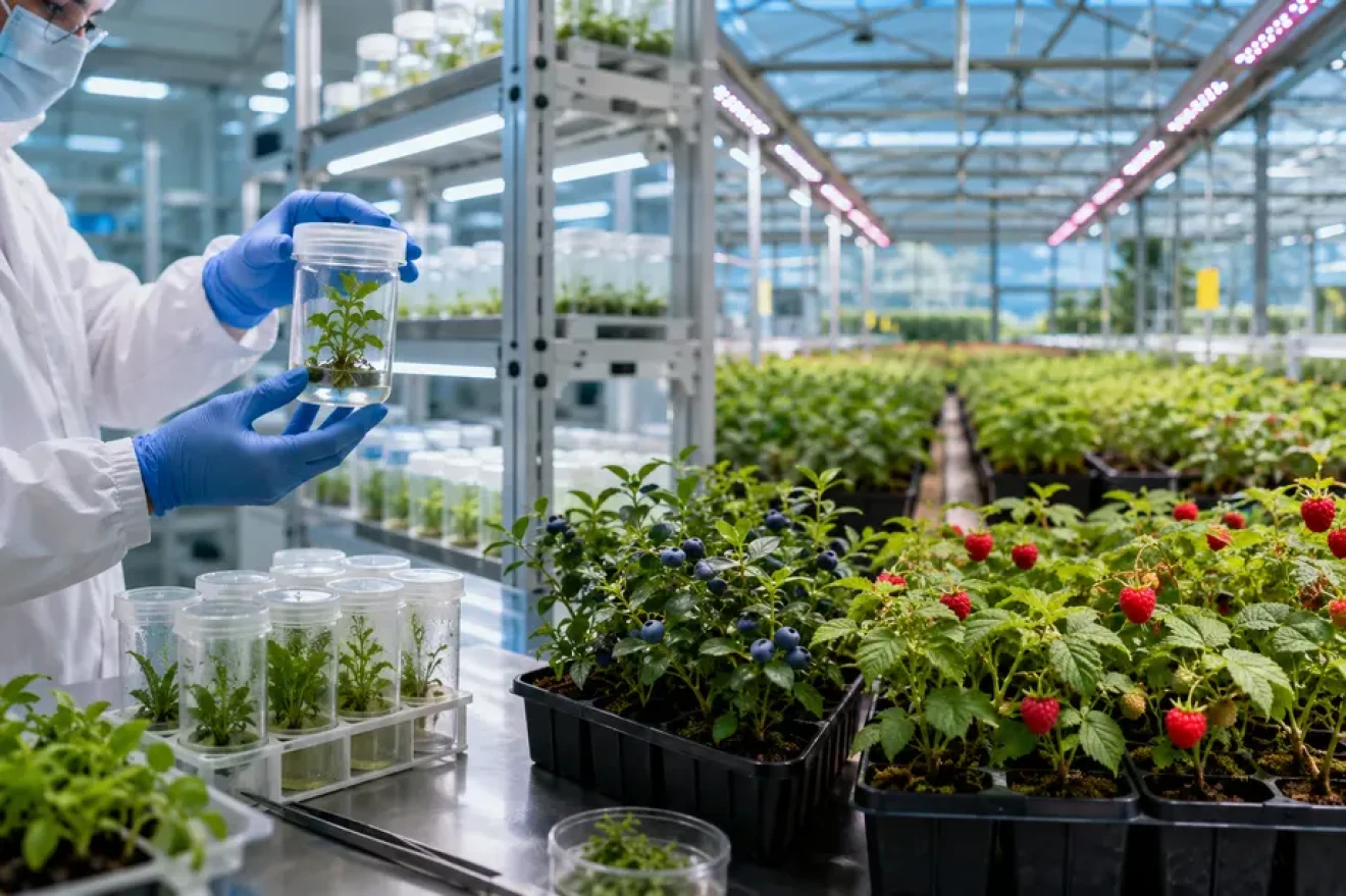 Micropropagazione piccoli frutti: tecnologia e breeding per vivai più efficienti-image