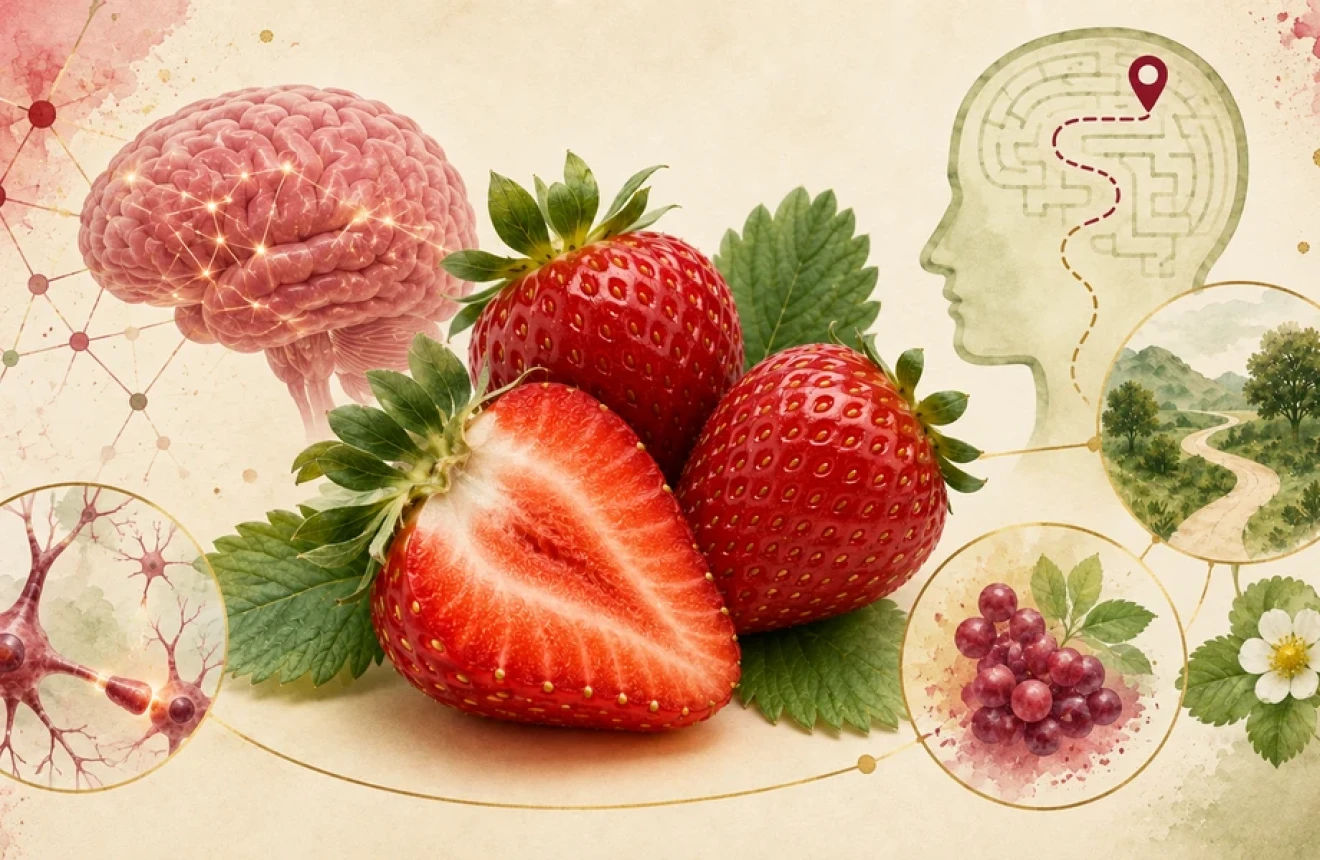 Strawberries and memory: what a clinical study suggests about cognitive function after the age of 60-image